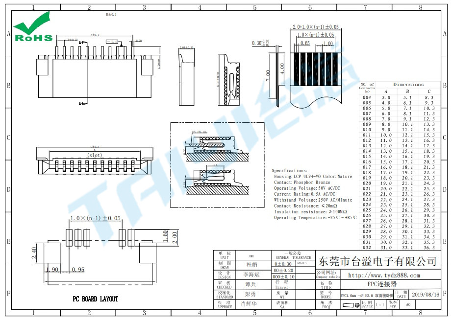 1.0nP H2.0 双面接卧贴